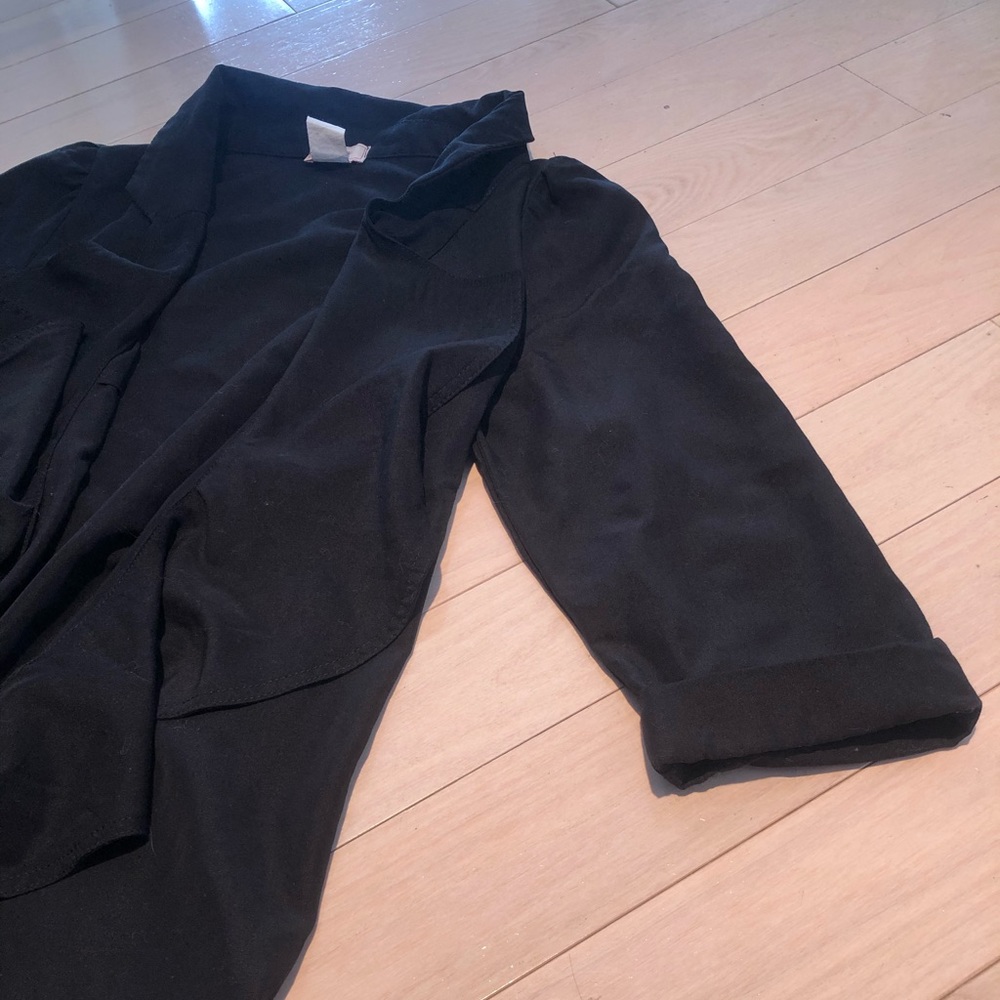 Love...Ady Black Ruffle Cardigan - Picture 3 of 4
